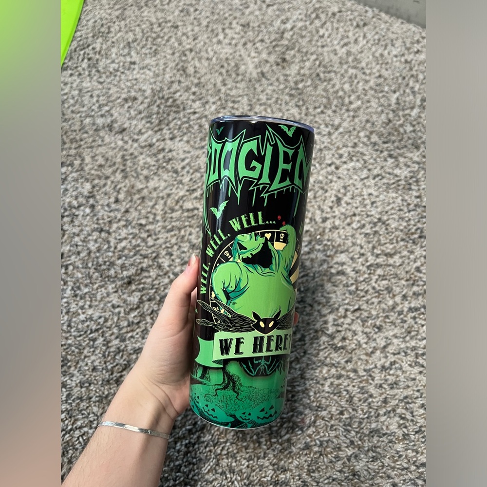 Boogie man 20oz tumbler Oogie boogie tumbler with lid and straw